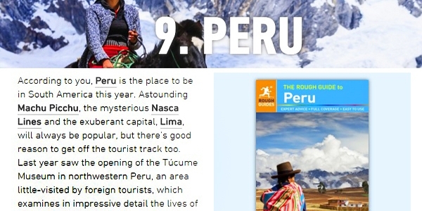 Perú entre los diez destinos de aventura recomendados para el 2016