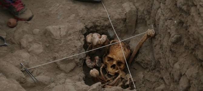 Four Ychsma mummies found at Huaca Pucllana in Lima, Peru